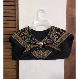 Vintage Western Paisley Faux Collar